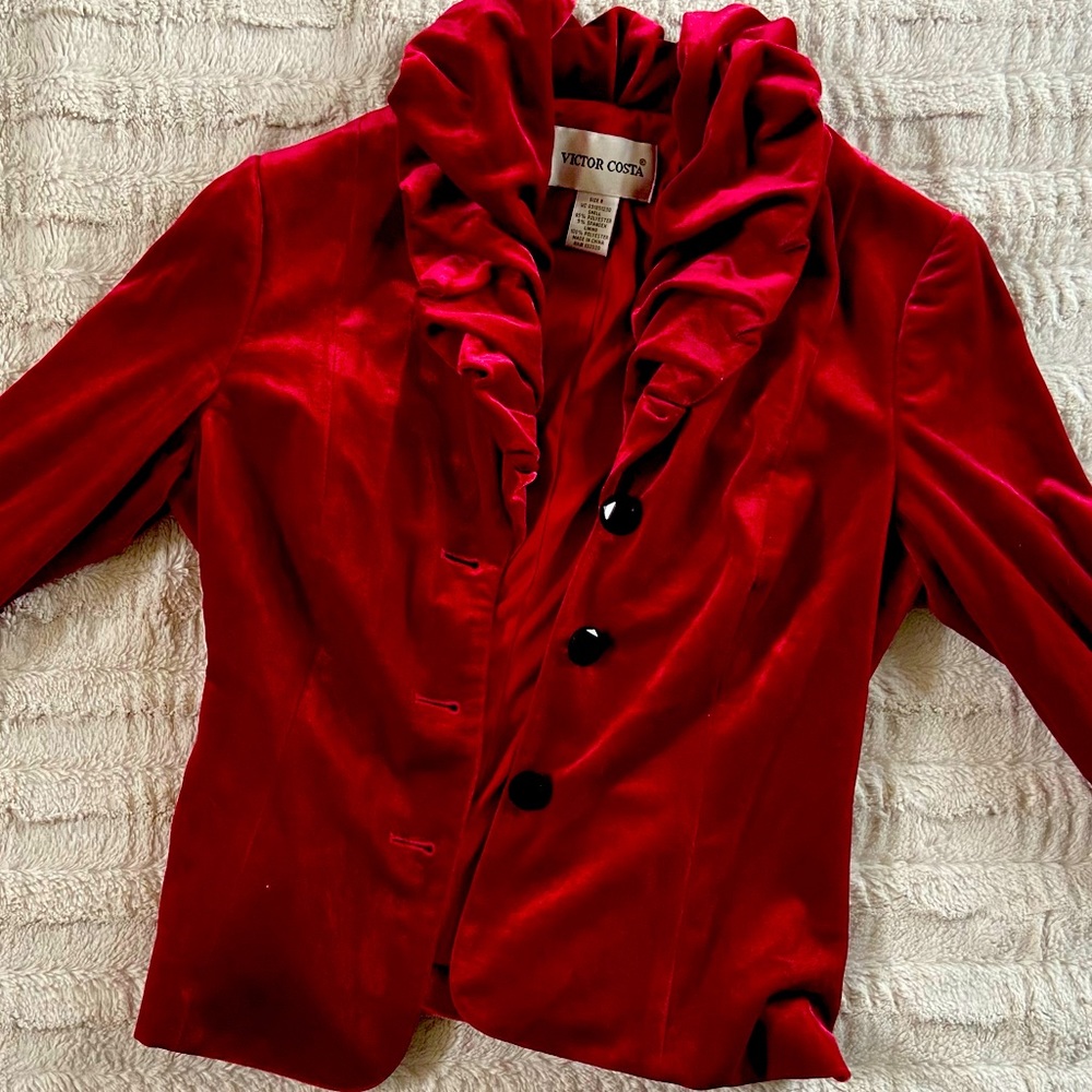Vintage Red Victor Costa Blazer